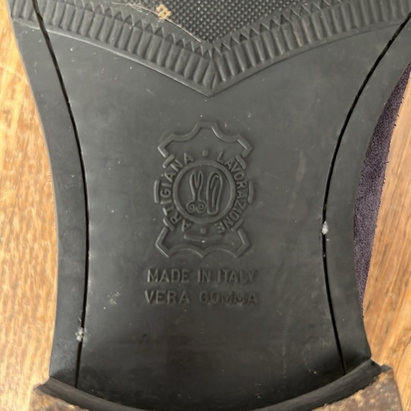 42 EU Made in Italy Blue Swede Dress Shoes in exceptional condition. - Picture 3 of 7